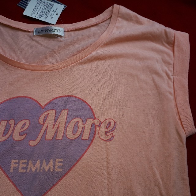 しまむら(シマムラ)の新品 Tシャツ ピンク M シンプル しまむら 夏  レディースのトップス(Tシャツ(半袖/袖なし))の商品写真