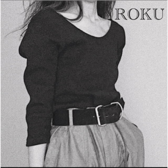 BEAUTY&YOUTH UNITED ARROWS(ビューティアンドユースユナイテッドアローズ)の6 roku サーマル ブラック レディースのトップス(カットソー(長袖/七分))の商品写真