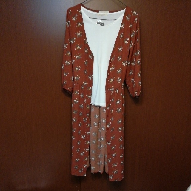 chocol raffine robe(ショコラフィネローブ)の新品　chocol raffine *robe*　Tシャツ付きワンピース レディースのワンピース(ひざ丈ワンピース)の商品写真