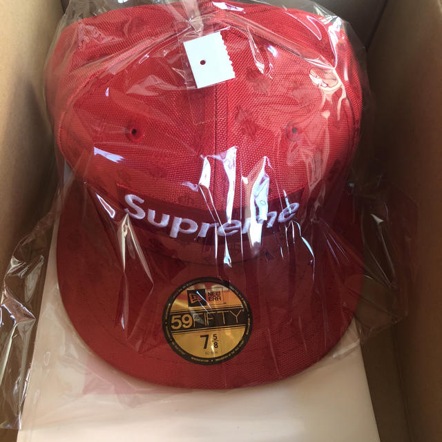 supreme box logo NEW ERA 7 5/8 red