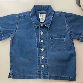 ベビーギャップ(babyGAP)のbaby  GAP ☆ USD 半袖シャツ ダンガリーシャツ 90cm(ブラウス)