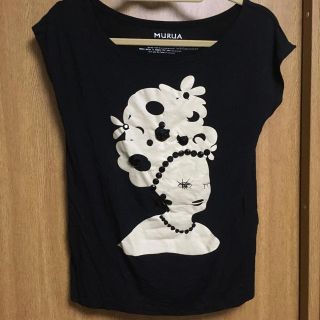 ムルーア(MURUA)のMURUA ビジュー付きプリントTシャツ(Tシャツ(半袖/袖なし))