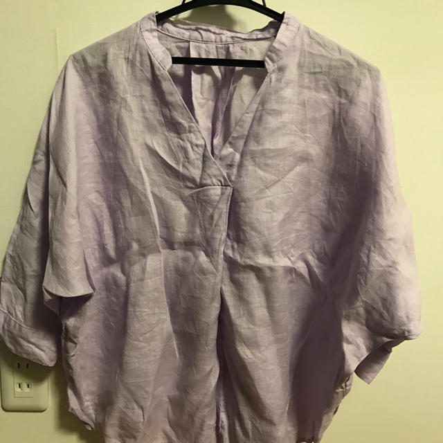 GU(ジーユー)のGU フレンチリネンスキッパーシャツ(7分袖) レディースのトップス(シャツ/ブラウス(長袖/七分))の商品写真