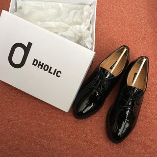 ディーホリック(dholic)の【新品】DHOLIC 黒革靴  25.0cm(ローファー/革靴)