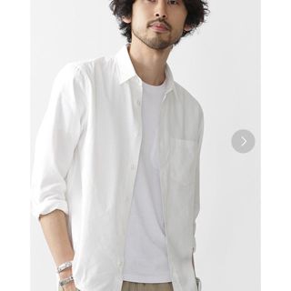 ナノユニバース(nano・universe)の美品 nano・universe  Anti Soaked シャツ Ｓ ホワイト(シャツ)