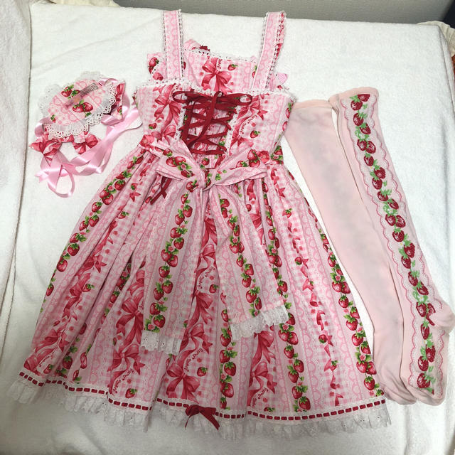 Angelic Pretty - Sweet Ribbon Strawberry 3点セットの通販 by ...