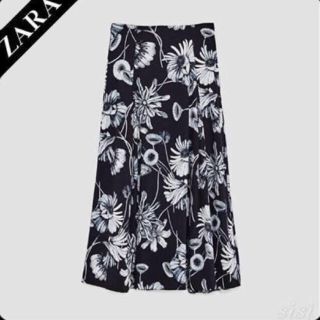 ザラ(ZARA)の最終値下ZARA ボタニカル柄スカート(ロングスカート)