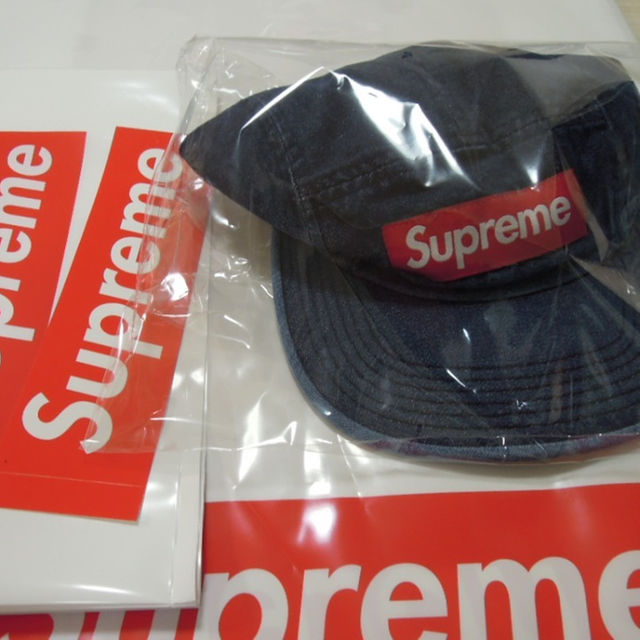 Supreme Denim Camp Cap 青 18SS