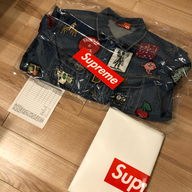 Gジャン/デニムジャケットLサイズ 18SS Supreme Patches Denim Trucker