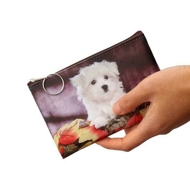 犬ミニポーチ　犬お財布コインケース　いぬ小物入れ　犬カード入れ　新品未使用品 レディースのファッション小物(コインケース)の商品写真
