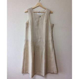 フォグリネンワーク(fog linen work)の内田彩仍さんコラボのリネンノースリーブ ワンピース  TOM&COM様専用(ロングワンピース/マキシワンピース)