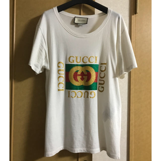 グッチ(Gucci)のグッチ ヴィンテージ ラメロゴTシャツ(Tシャツ/カットソー(半袖/袖なし))