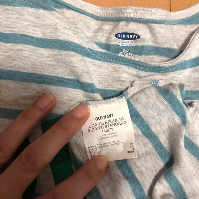 Old Navy(オールドネイビー)の(美品)最終価格オールドネイビー140チュニック6部袖ロンT キッズ/ベビー/マタニティのキッズ服女の子用(90cm~)(Tシャツ/カットソー)の商品写真