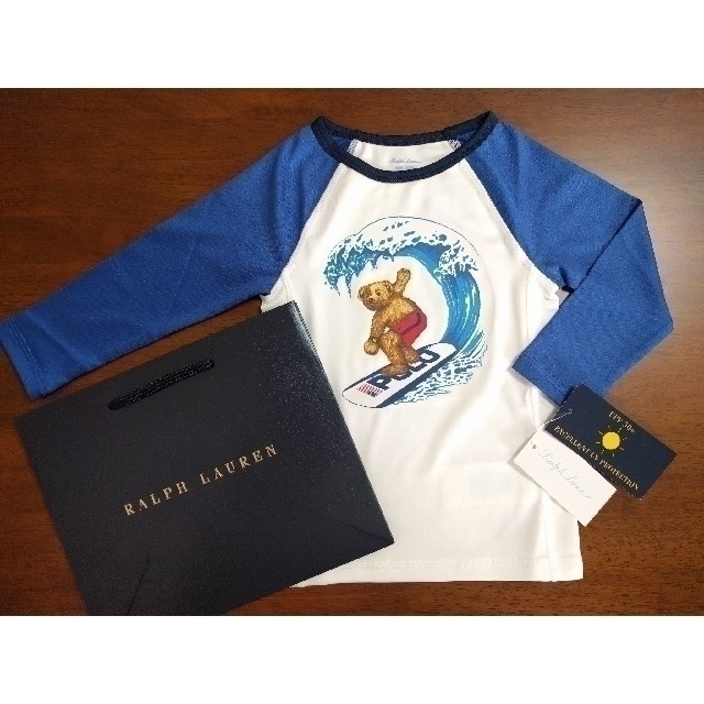 Ralph Lauren(ラルフローレン)のラルフローレン サーファー ポロベア 長袖 ラッシュガード 水着 24M 90 キッズ/ベビー/マタニティのキッズ服男の子用(90cm~)(水着)の商品写真