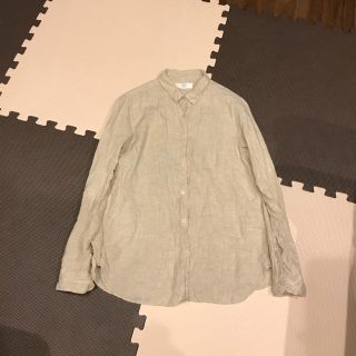 ユニクロ(UNIQLO)のUNIQLO プレミアムリネンシャツ ベージュ(シャツ/ブラウス(長袖/七分))