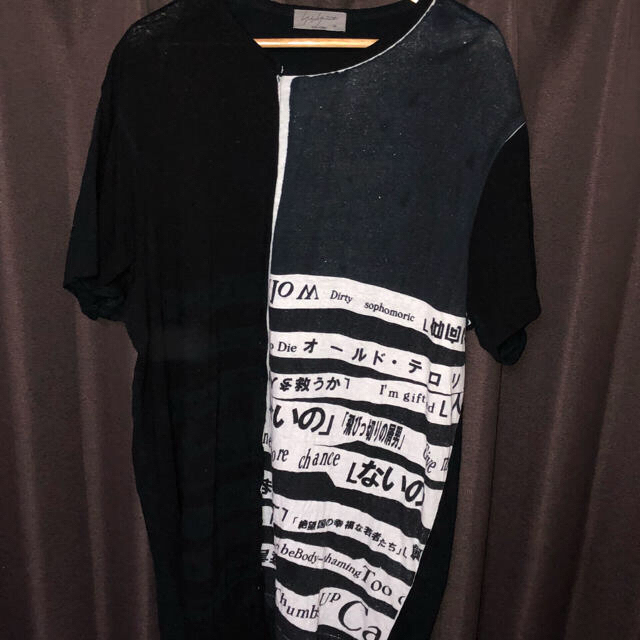 ヨウジヤマモト メッセージT Tシャツ/カットソー(半袖/袖なし)