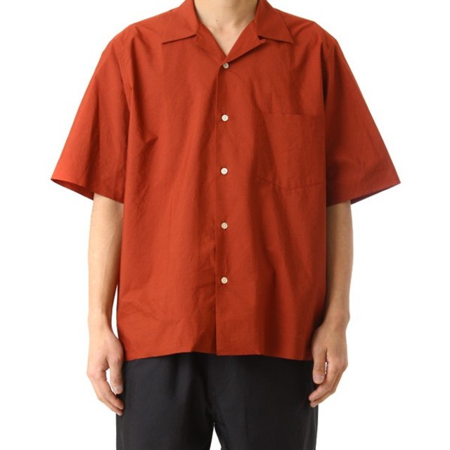 COMOLI(コモリ)の18SS 新品 AURALEE 開襟シャツ 3 ブリックレッド 赤 半袖 メンズのトップス(シャツ)の商品写真