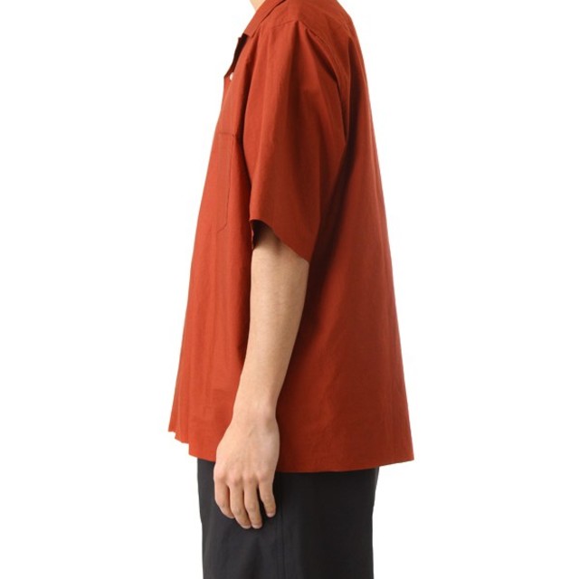 COMOLI(コモリ)の18SS 新品 AURALEE 開襟シャツ 3 ブリックレッド 赤 半袖 メンズのトップス(シャツ)の商品写真