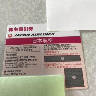 ジャル(ニホンコウクウ)(JAL(日本航空))の日本航空株主優待券(航空券)