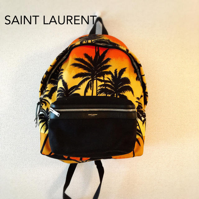 Saint Laurent(サンローラン)の美品 サンローラン パームツリー 柄 リュック バックパック メンズのバッグ(バッグパック/リュック)の商品写真