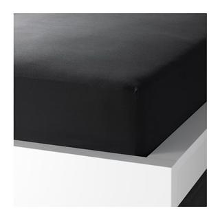 イケア(IKEA)のlily様専用 北欧IKEA DVALA クイーン用ボックスシーツ ブラック(シーツ/カバー)