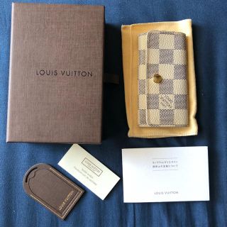 ルイヴィトン(LOUIS VUITTON)のルイヴィトン ダミエ アズール キーケース 美品(キーケース)