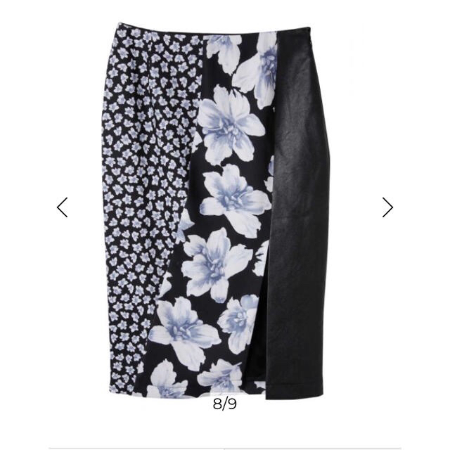 eimy istoire(エイミーイストワール)の  エイミーイストワール blooming flower ミックスタイトスカート レディースのスカート(ひざ丈スカート)の商品写真