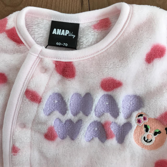 ANAP Kids(アナップキッズ)のANAP WAY 新品未使用 新生児 冬用 ベビー カバーオール キッズ/ベビー/マタニティのベビー服(~85cm)(カバーオール)の商品写真