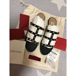 ヴァレンティノ(VALENTINO)のVALENTINO★スタッズサンダル＊°36ハーフ%新品未使用！！(サンダル)