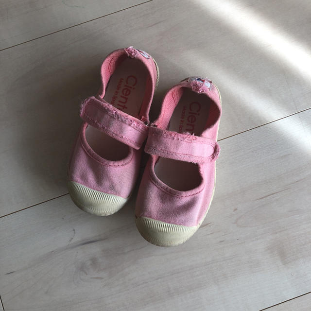 こども ビームス(コドモビームス)のcienta ベルクロ ピンク キッズ/ベビー/マタニティのベビー靴/シューズ(~14cm)(スニーカー)の商品写真