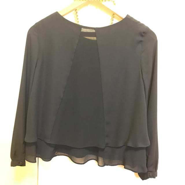 ZARA(ザラ)のZara ザラ ダブルフレア ブラウス XS レディースのトップス(シャツ/ブラウス(長袖/七分))の商品写真