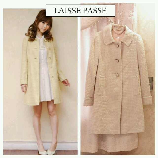 LAISSE PASSE(レッセパッセ)のrnomo様　専用♡バックリボンコート レディースのジャケット/アウター(ロングコート)の商品写真