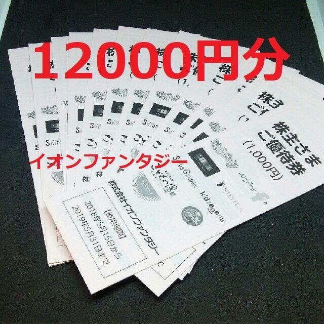 イオンファンタジー 株主優待券 12000円分 クリックポスト送料無料 チケットの施設利用券(遊園地/テーマパーク)の商品写真