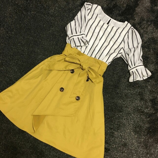 CECIL McBEE(セシルマクビー)の【購入前コメント】[トレンド美品]ドッキングワンピース レディースのワンピース(ミニワンピース)の商品写真