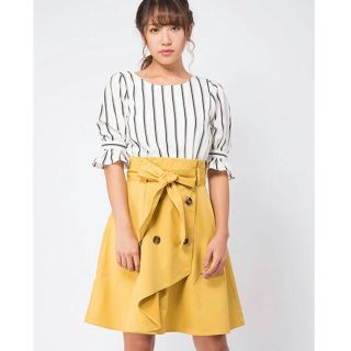 セシルマクビー(CECIL McBEE)の【購入前コメント】[トレンド美品]ドッキングワンピース(ミニワンピース)