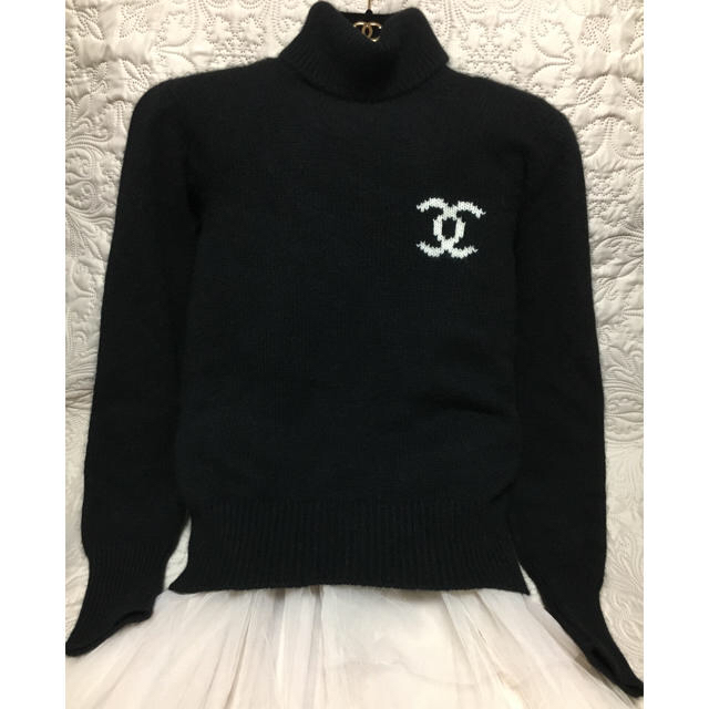 CHANEL(シャネル)のmimi様専用☆ シャネル 美品 レア CCマーク カシミア セーター レディースのトップス(ニット/セーター)の商品写真