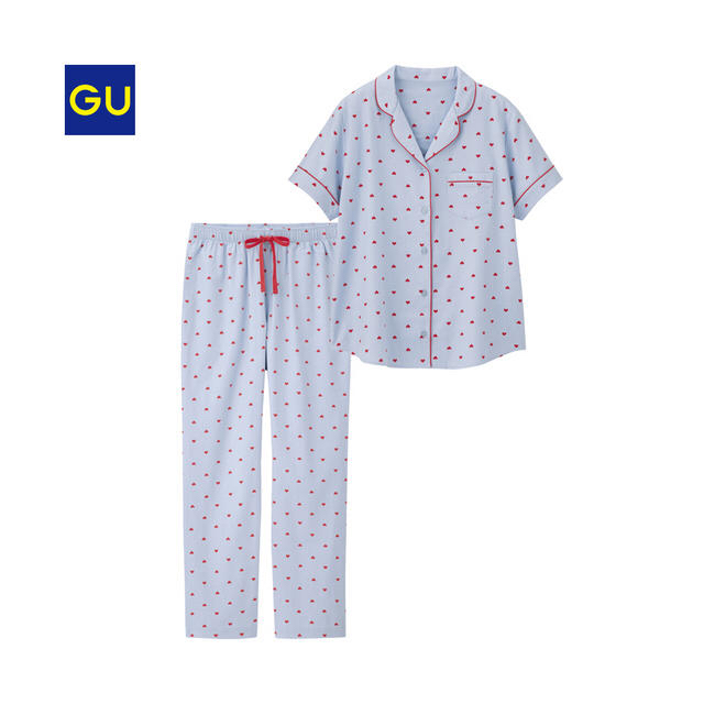 GU(ジーユー)のGUハートパジャマ半袖 レディースのルームウェア/パジャマ(パジャマ)の商品写真