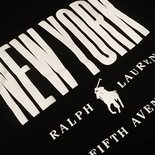 ポロラルフローレン(POLO RALPH LAUREN)の海外限定名作希少デザイン！ラルフローレン高級大人のTシャツ黒S美品(その他)