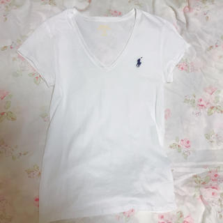 ポロラルフローレン(POLO RALPH LAUREN)のポロラルフローレン Vネック Tシャツ ホワイト(Tシャツ(半袖/袖なし))