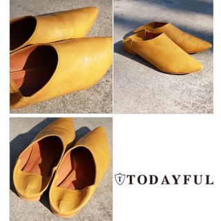 トゥデイフル(TODAYFUL)の【未使用】TODAYFUL ポインテッド トゥ バブーシュ(スリッポン/モカシン)