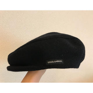 ドルチェアンドガッバーナ(DOLCE&GABBANA)の美品⑅◡̈ドルチェ&ガッバーナ メンズ ハンチング帽 黒色(ハンチング/ベレー帽)