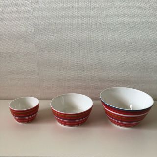 イッタラ(iittala)のiittala イッタラ オリゴ ボウル レッド 3個セット(食器)