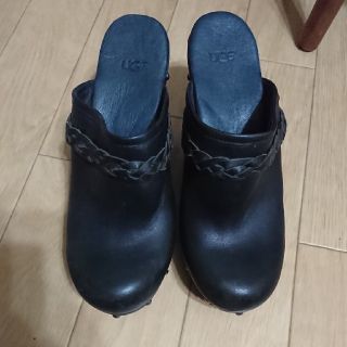 アグ(UGG)のugg サボ サンダル ブラック us9 26センチ UGGオーストラリア アグ(サンダル)