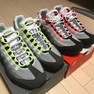 ナイキ(NIKE)のNIKE エアマックス95イエロー/ソーラーレッド セット(スニーカー)