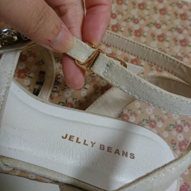 JELLY BEANS(ジェリービーンズ)のJELLY BEANS☆ビジューサンダル レディースの靴/シューズ(サンダル)の商品写真