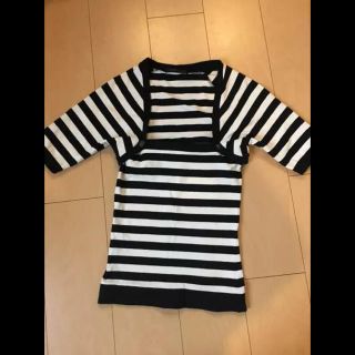 マウジー(moussy)のmoussy  2way ボーダートップス(カットソー(半袖/袖なし))