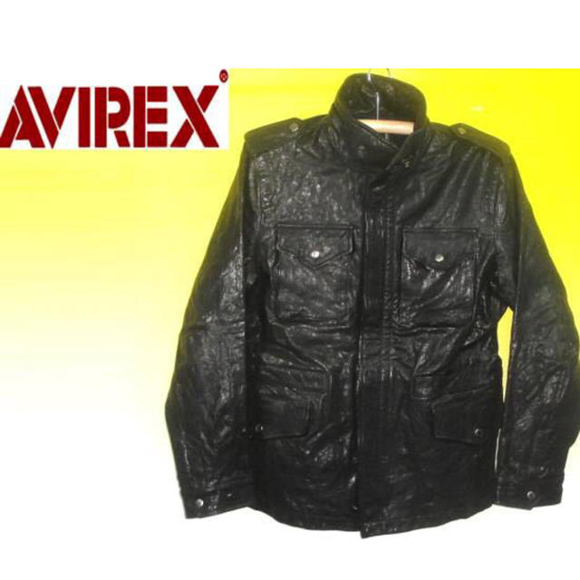 アビレックスAVIREX★新品★羊革★M65　シワ加工品★定価79800円★黒