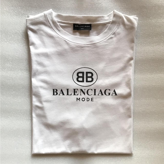 Balenciaga(バレンシアガ)のBALENCIAGA ホワイト BB Mode Tシャツ レディースのトップス(Tシャツ(半袖/袖なし))の商品写真