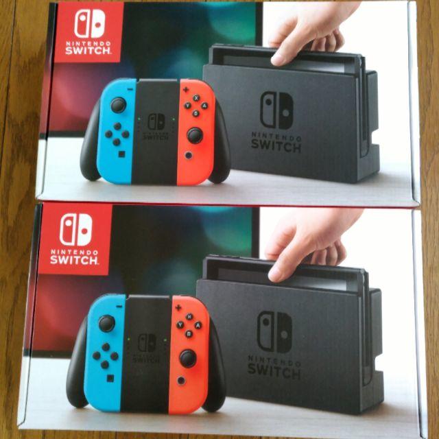 新品未開封】Nintendo Switch ネオンブルー ネオンレッド 2台 新品未開封】Nintendo Switch ネオンブルー ネオンレッド 2台
