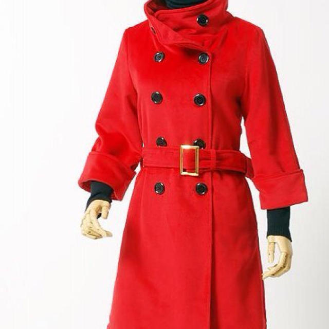 二点出品★2wayタイプ襟ロングコート レディースのジャケット/アウター(ロングコート)の商品写真